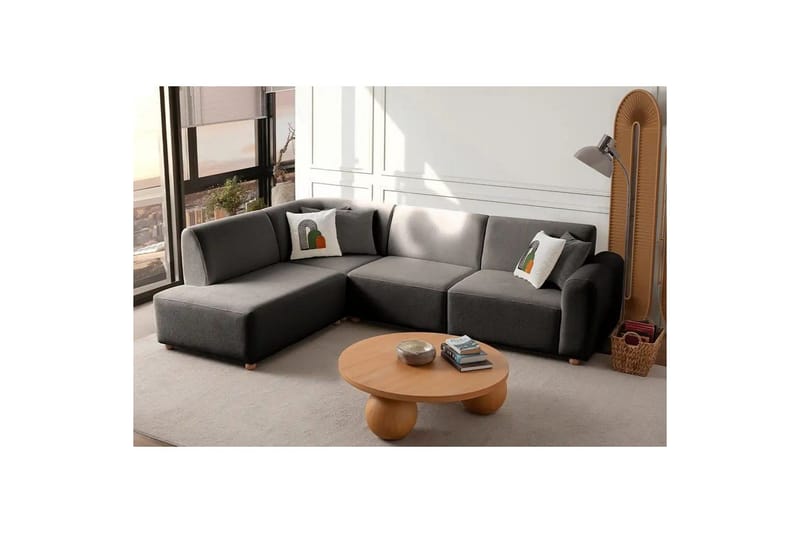 Rynvar Sohva divaanilla 4-istuttava - Antrasiitti - Huonekalut - Sohva - Moduulisohva - Moduulisohvakokonaisuus