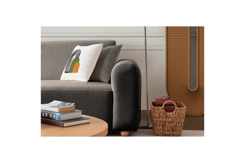 Rynvar Sohva divaanilla 4-istuttava - Antrasiitti - Huonekalut - Sohva - Divaanisohva