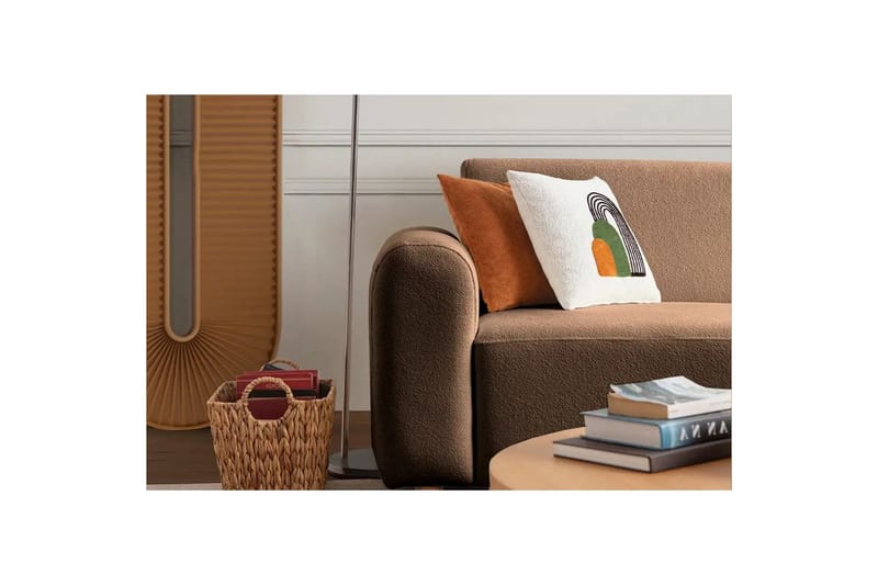 Rynvar Sohva divaanilla 4-istuttava - Ruskea - Huonekalut - Sohva - Divaanisohva