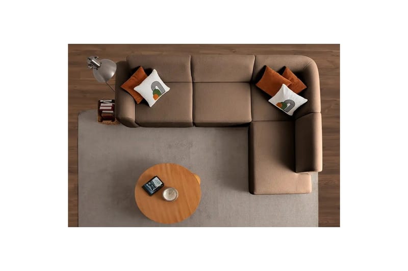 Rynvar Sohva divaanilla 4-istuttava - Ruskea - Huonekalut - Sohva - Divaanisohva