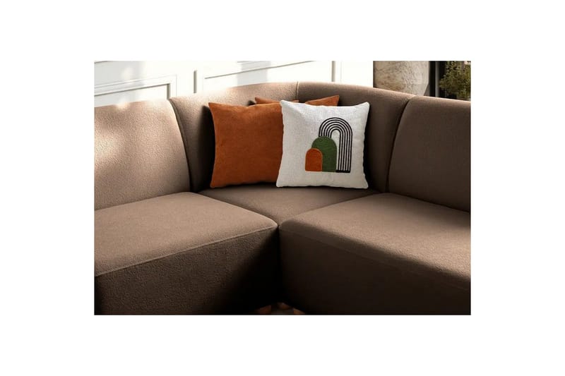 Rynvar Sohva divaanilla 4-istuttava - Ruskea - Huonekalut - Sohva - Divaanisohva