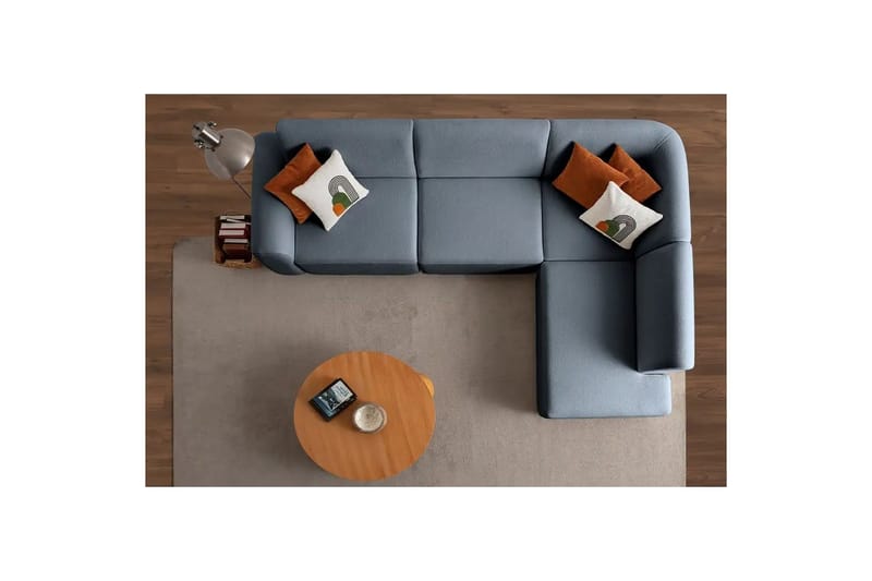 Rynvar Sohva divaanilla 4-istuttava - Sininen - Huonekalut - Sohva - Divaanisohva