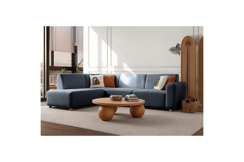 Rynvar Sohva divaanilla 4-istuttava - Sininen - Huonekalut - Sohva - Divaanisohva