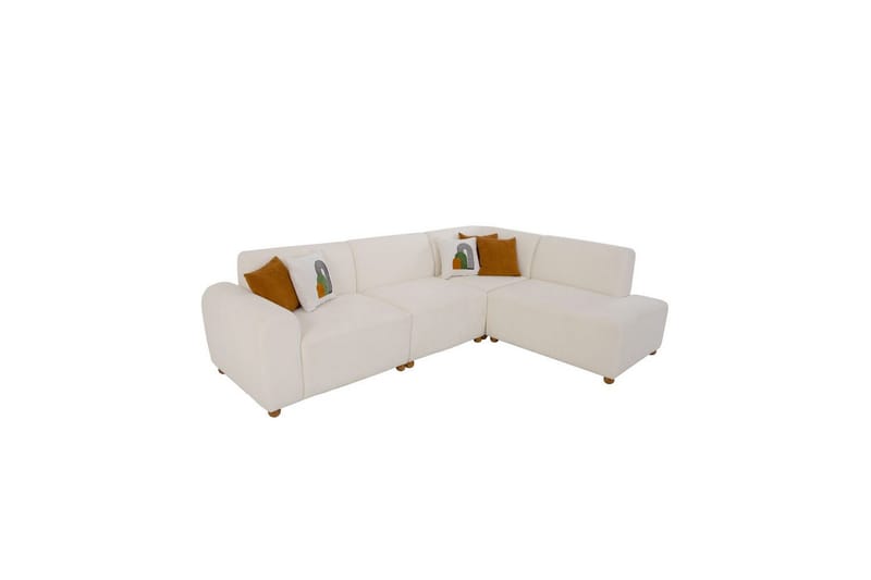Rynvar Sohva divaanilla 4-istuttava - Valkoinen - Huonekalut - Sohva - Moduulisohva - Moduulisohvakokonaisuus