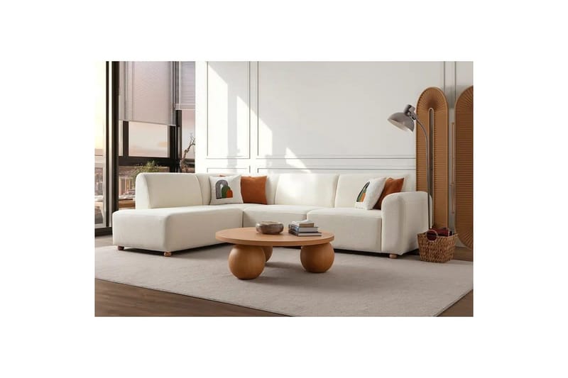 Rynvar Sohva divaanilla 4-istuttava - Valkoinen - Huonekalut - Sohva - Moduulisohva - Moduulisohvakokonaisuus