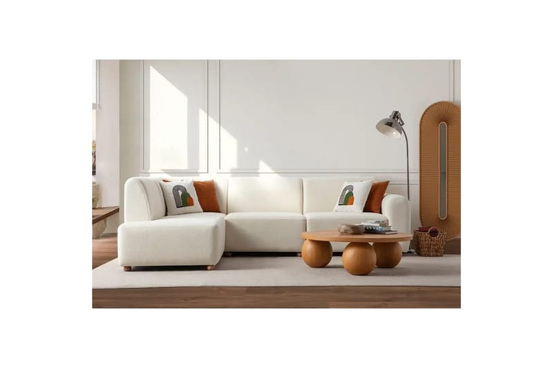 Rynvar Sohva divaanilla 4-istuttava - Valkoinen - Huonekalut - Sohva - Moduulisohva - Moduulisohvakokonaisuus