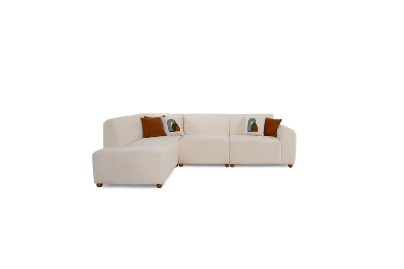 Rynvar Sohva divaanilla 4-istuttava - Valkoinen - Huonekalut - Sohva - Moduulisohva - Moduulisohvakokonaisuus