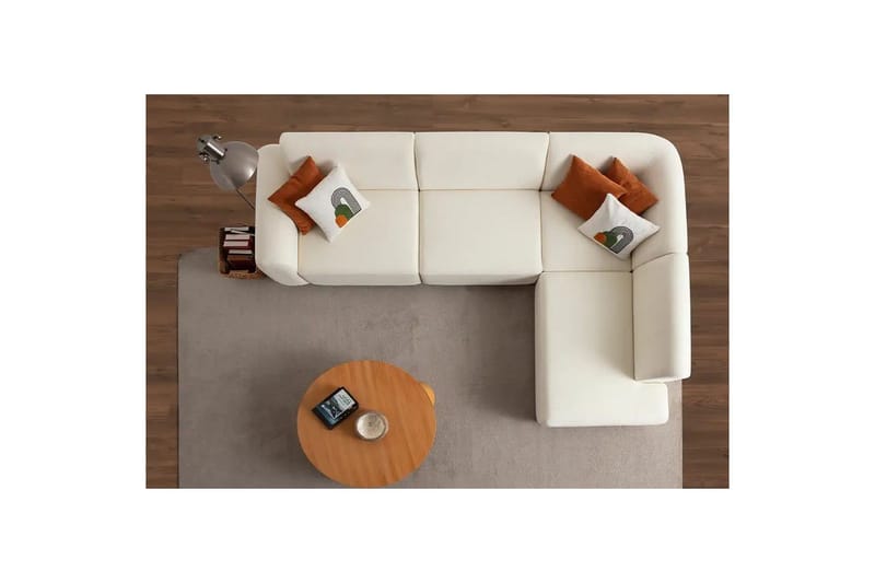 Rynvar Sohva divaanilla 4-istuttava - Valkoinen - Huonekalut - Sohva - Divaanisohva