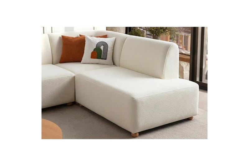 Rynvar Sohva divaanilla 4-istuttava - Valkoinen - Huonekalut - Sohva - Divaanisohva