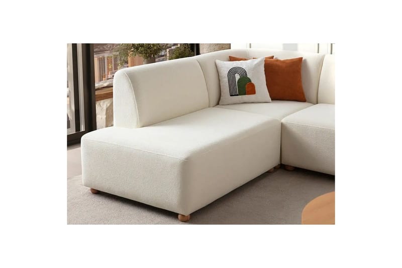 Rynvar Sohva divaanilla 4-istuttava - Valkoinen - Huonekalut - Sohva - Divaanisohva