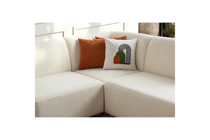 Rynvar Sohva divaanilla 4-istuttava - Valkoinen - Huonekalut - Sohva - Moduulisohva - Moduulisohvakokonaisuus