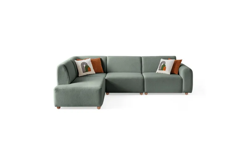 Rynvar Sohva divaanilla 4-istuttava, Vihreä