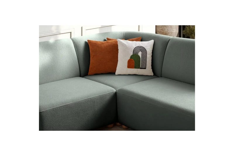 Rynvar Sohva divaanilla 4-istuttava - Vihreä - Huonekalut - Sohva - Moduulisohva - Moduulisohvakokonaisuus