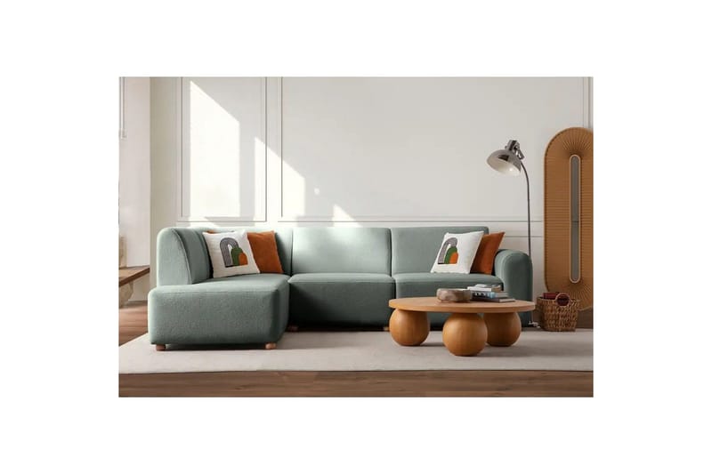 Rynvar Sohva divaanilla 4-istuttava - Vihreä - Huonekalut - Sohva - Divaanisohva