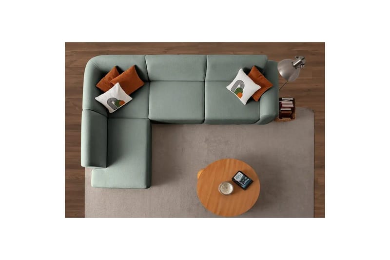 Rynvar Sohva divaanilla 4-istuttava - Vihreä - Huonekalut - Sohva - Divaanisohva