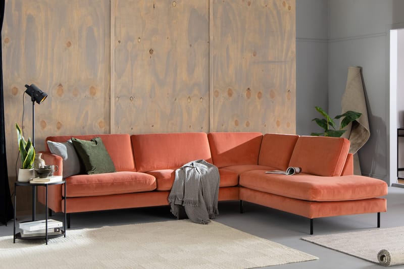 Samettisohva Elion 2,5:n ist avopäädyllä Oikea - Roosa - Huonekalut - Sohva - Divaanisohva