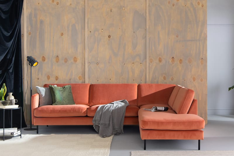 Samettisohva Elion 2,5:n ist avopäädyllä Oikea - Roosa - Huonekalut - Sohva - Divaanisohva