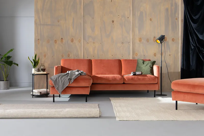 Samettisohva Elion 2:n ist divaanilla Vasen - Roosa - Huonekalut - Sohva - Divaanisohva