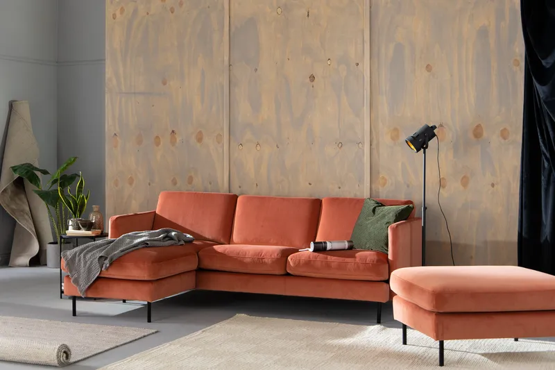 Samettisohva Elion 2:n ist divaanilla Vasen - Roosa - Huonekalut - Sohva - Divaanisohva