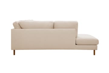 Scandi Deep 4-istuttava sohva vasemmanpuoleisella divaanilla, Vakosametti - Beige - Huonekalut - Sohva - Divaanisohva