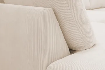 Scandi Deep 4-istuttava sohva vasemmanpuoleisella divaanilla, Vakosametti - Beige - Huonekalut - Sohva - Divaanisohva