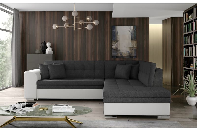 Sohva avopäädyllä Fuentre Oikea, Harmaa / Valkoinen