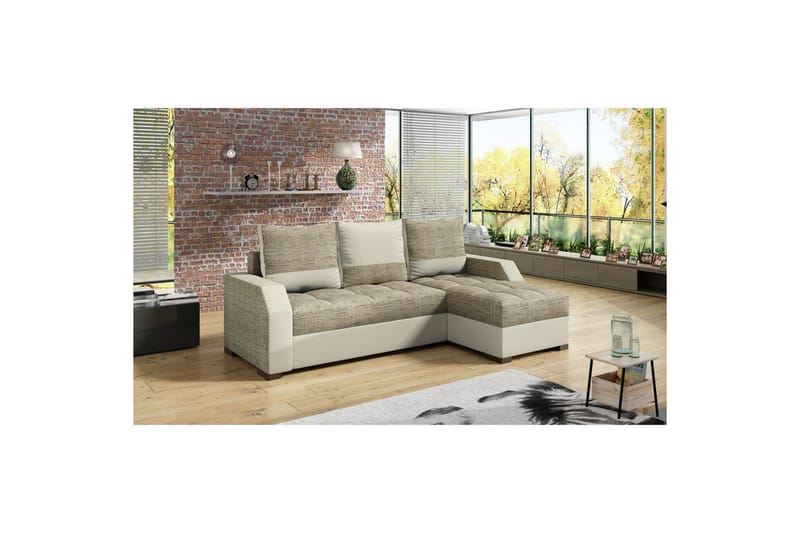 Sohva Eltap Aris 250x90 x150 cm - Berlin 03, Soft 33, beige - Huonekalut - Sohva - Divaanisohva - 3 istuttava sohva divaanilla