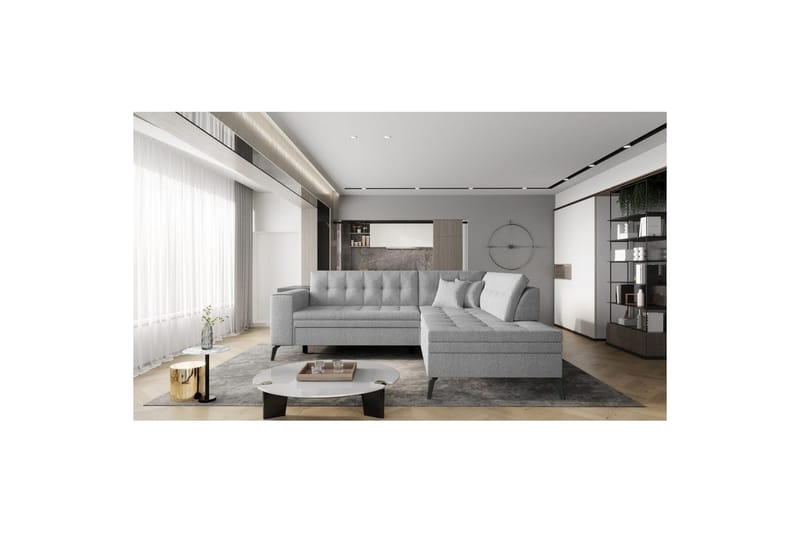 Sohvaosa Eltap Lanvin 260x210x93 cm - Borneo 4, Harmaa, Oikea - Huonekalut - Sohva - Divaanisohva