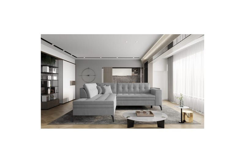Sohvaosa Eltap Lanvin 260x210x93 cm - Nube 3, Vaaleanharmaa, Vasen - Huonekalut - Sohva - Divaanisohva