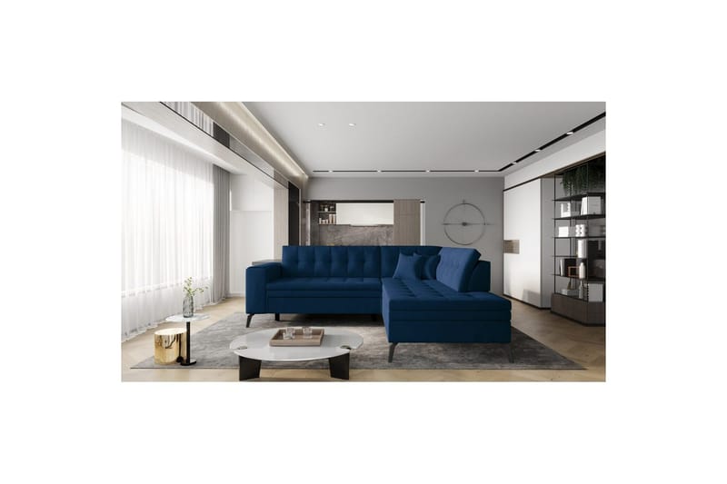 Sohvaosa Eltap Lanvin 260x210x93 cm - Nube 40, Sininen, Oikea - Huonekalut - Sohva - Divaanisohva
