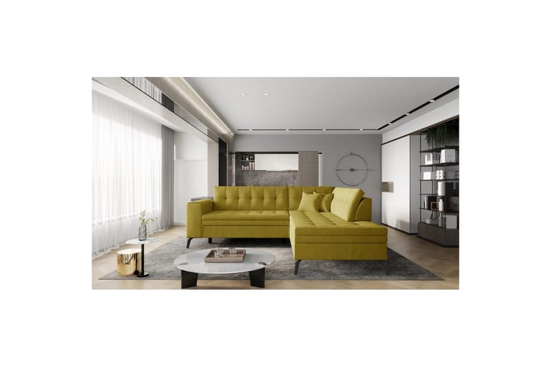 Sohvaosa Eltap Lanvin 260x210x93 cm - Nube 45, keltainen, Oikea - Huonekalut - Sohva - Divaanisohva