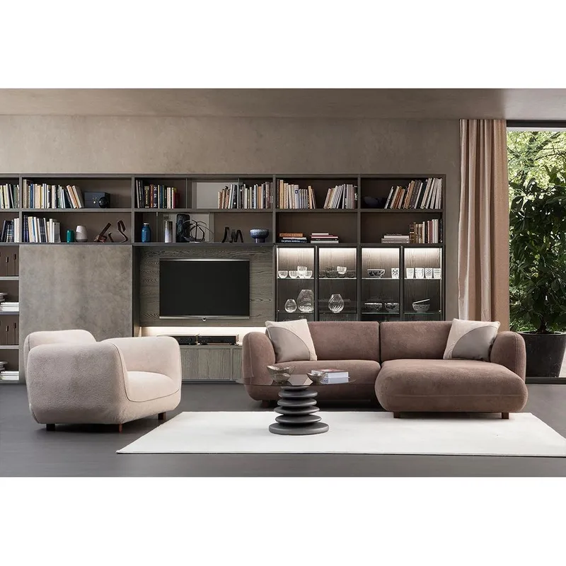 Talrosen 3-istuttava sohva sisältää Divaani - Ruskea - Huonekalut - Sohva - Divaanisohva - 3 istuttava sohva divaanilla