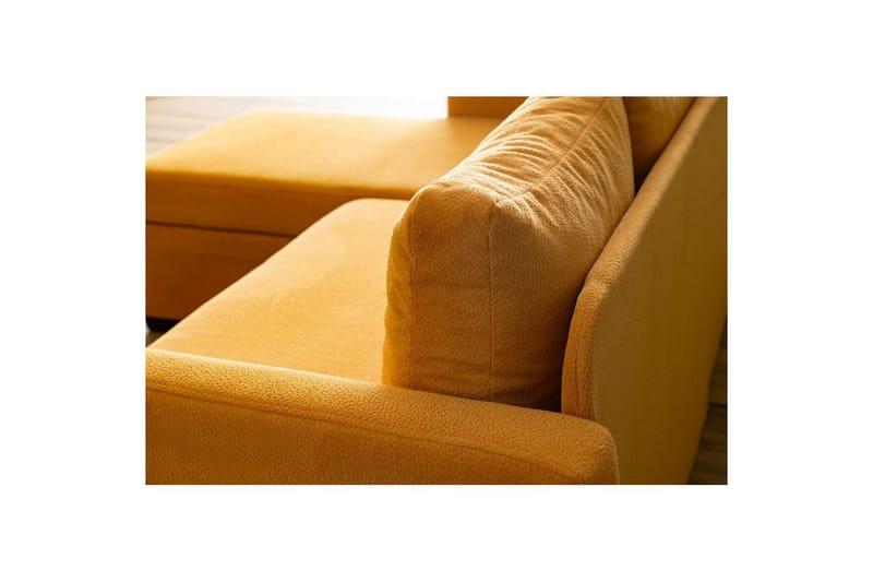 Tareen Sohva divaanilla 3-hengen - Sinapinkeltainen - Huonekalut - Sohva - Divaanisohva - 3 istuttava sohva divaanilla