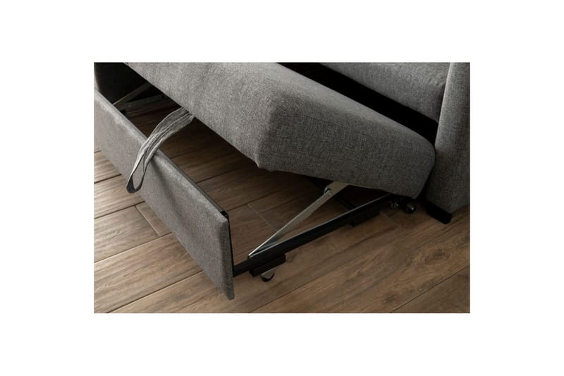 Tareen Sohva divaanilla 3-hengen - Vaaleanharmaa - Huonekalut - Sohva - Divaanisohva - 3 istuttava sohva divaanilla