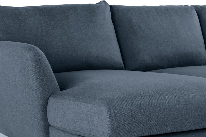 Trend 4-istuttava Oikeakätinen U-muotoinen Sohva Divaanilla ja Leponurkkauksella Kankaasta - Sininen - Huonekalut - Sohva - Divaanisohva