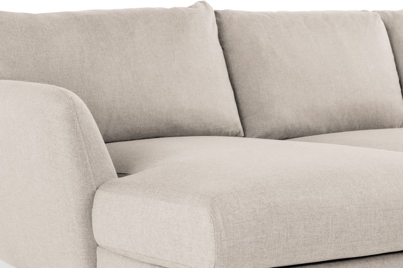 Trend 4-istuttava Vasenkätinen U-muotoinen Sohva Divaanilla ja Leponurkkauksella Kankaasta - Beige - Huonekalut - Sohva - Divaanisohva