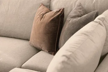 Trend 4-istuttava Vasenkätinen U-muotoinen Sohva Divaanilla ja Leponurkkauksella Kankaasta - Beige - Huonekalut - Sohva - Divaanisohva