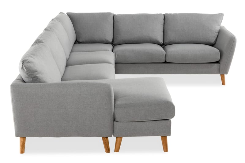 Trend 5-istuttava Vasenkätinen U-muotoinen Kulmasohva Divaanilla Kankaasta - Harmaa - Huonekalut - Sohva - Kulmasohva - Kulmadivaanisohva