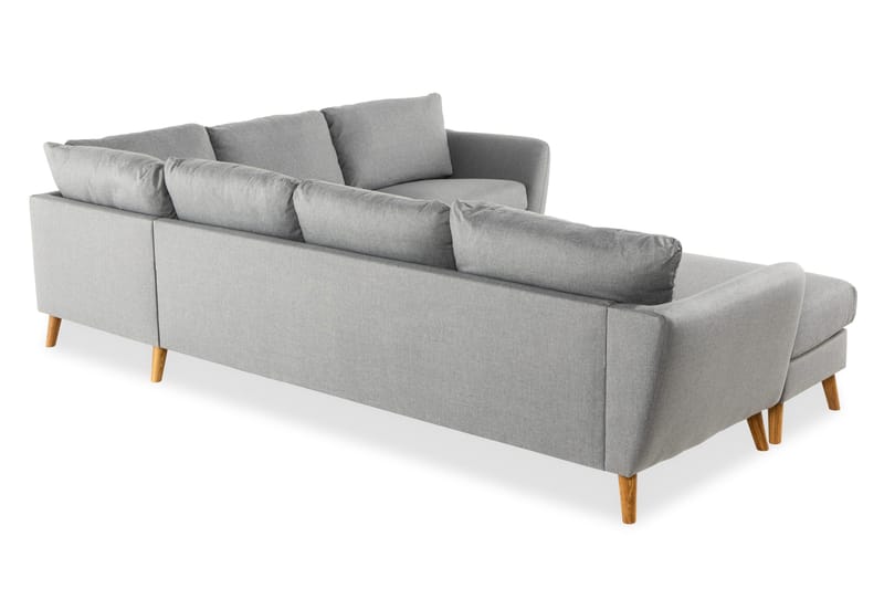 Trend 5-istuttava Vasenkätinen U-muotoinen Kulmasohva Divaanilla Kankaasta - Harmaa - Huonekalut - Sohva - Kulmasohva - Kulmadivaanisohva