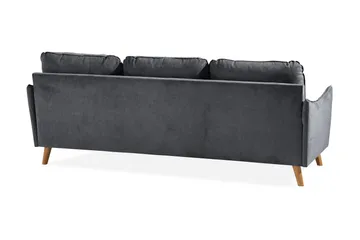 Trend Lyx 3-istuttava divaanisohva Oikea - Tummanharmaa/Tammi - Huonekalut - Sohva - Divaanisohva