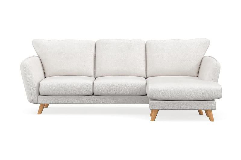 Trend Lyx 3-istuttava divaanisohva Oikea, Valkoinen/Buklee