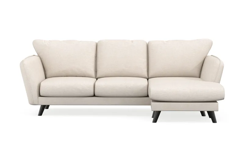 Trend Lyx 3-istuttava Oikeakätinen L-muotoinen Divaanisohva Kankaalla, Beige