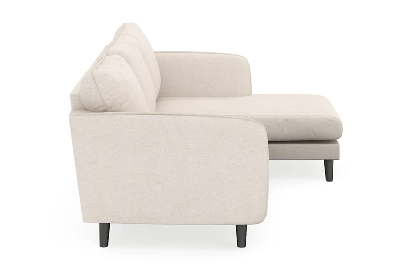 Trend Lyx 3-istuttava Oikeakätinen L-muotoinen Divaanisohva Kankaalla - Beige - Huonekalut - Sohva - Divaanisohva
