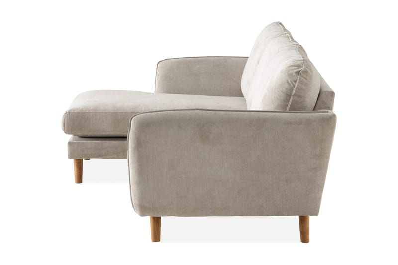Trend Lyx 3-istuttava Vasenkätinen L-muotoinen Divaanisohva Kankaalla - Beige - Huonekalut - Sohva - Divaanisohva