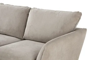 Trend Lyx 3-istuttava Vasenkätinen L-muotoinen Divaanisohva Kankaalla - Beige - Huonekalut - Sohva - Divaanisohva