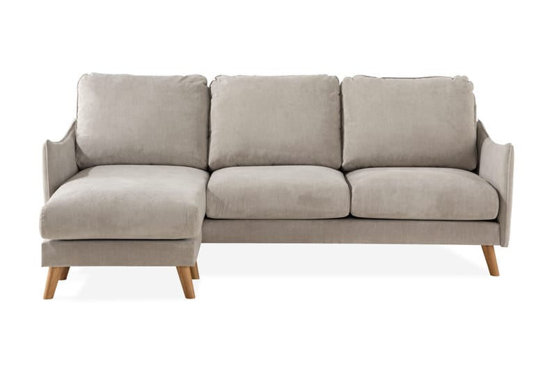 Trend Lyx 3-istuttava Vasenkätinen L-muotoinen Divaanisohva Kankaalla, Beige