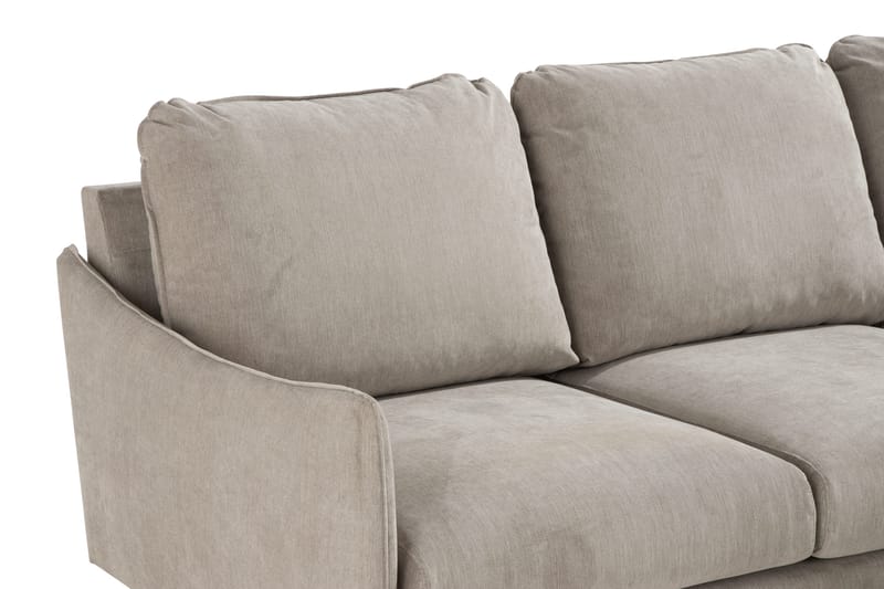 Trend Lyx 3-istuttava Vasenkätinen L-muotoinen Divaanisohva Kankaalla - Beige - Huonekalut - Sohva - Divaanisohva