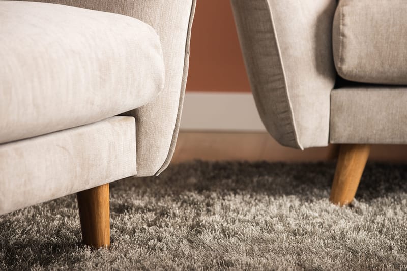 Trend Lyx 3-istuttava Vasenkätinen L-muotoinen Divaanisohva Kankaalla - Beige - Huonekalut - Sohva - Divaanisohva