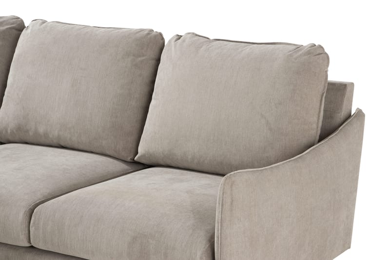 Trend Lyx 3-istuttava Vasenkätinen L-muotoinen Divaanisohva Kankaalla - Beige - Huonekalut - Sohva - Divaanisohva