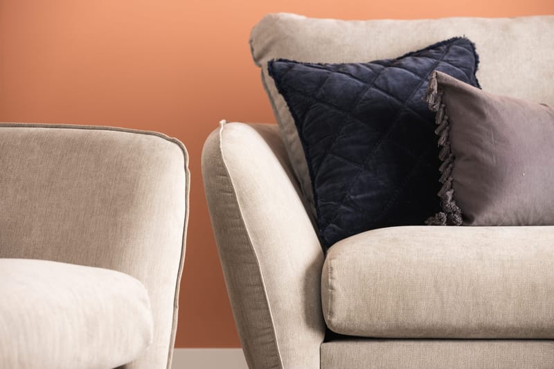 Trend Lyx 3-istuttava Vasenkätinen L-muotoinen Divaanisohva Kankaalla - Beige - Huonekalut - Sohva - Divaanisohva